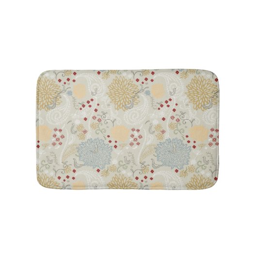 巻き毛の庭を表示するパターン バスマット (正面)