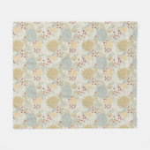 巻き毛の庭を表示するパターン フリースブランケット (正面(横))