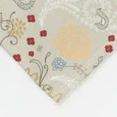 巻き毛の庭を表示するパターン フリースブランケット (角)