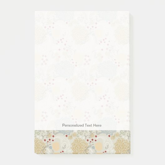 巻き毛の庭を表示するパターン ポストイット (正面)