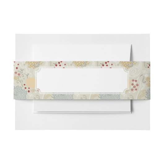 巻き毛の庭を表示するパターン 招待状ベリーバンド (正面例)