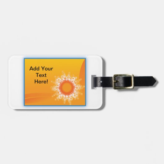 巻き毛の日光のカスタマイズ可能なデザイン ラゲッジタグ (正面横)