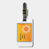 巻き毛の日光のカスタマイズ可能なデザイン ラゲッジタグ (正面縦)