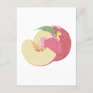 巻き毛の甘い桃 ポストカード