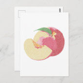 巻き毛の甘い桃 ポストカード (正面/裏面)