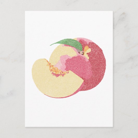 巻き毛の甘い桃 ポストカード (正面)