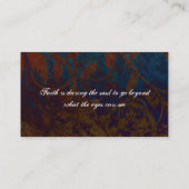 巻き毛の花のグランジ-芸術的な名刺 名刺 (裏面)