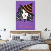 巻き毛の魔女サンダー_コーブ キャンバスプリント (インサイチュ (寝室))