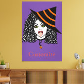 巻き毛の魔女サンダー_コーブ キャンバスプリント (インサイチュ (リビング))