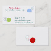 巻き毛の鳥の名刺 コーリングカード (正面/裏面)