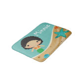 巻き毛の黒髪を搭載する緑の人魚は個人化なります バスマット (アングル)