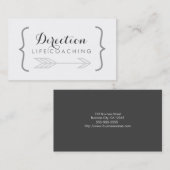 巻き毛ブラケットの筆記体の一流の創造的な生命コーチ 名刺 (正面/裏面)