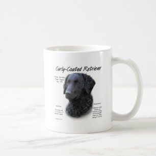 巻き毛上塗を施してあるレトリーバーの歴史のデザイン コーヒーマグカップ