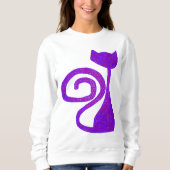 巻き毛尾猫の衣類 スウェットシャツ (正面)