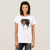 巻き毛美しいですがあります! Tシャツ (正面フル)