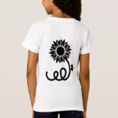 巻き茎付きヒマワリ Tシャツ (裏面)
