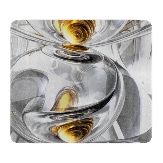 巻き込まれた抽象芸術 カッティングボード (正面)