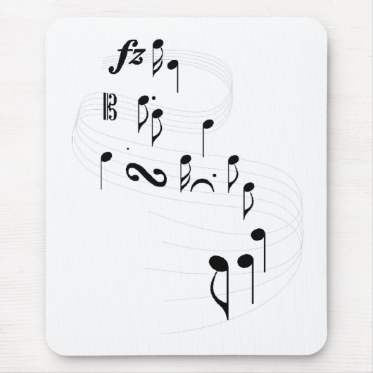 巻上げのスタッフおよびノートのマウスパッド マウスパッド (正面)