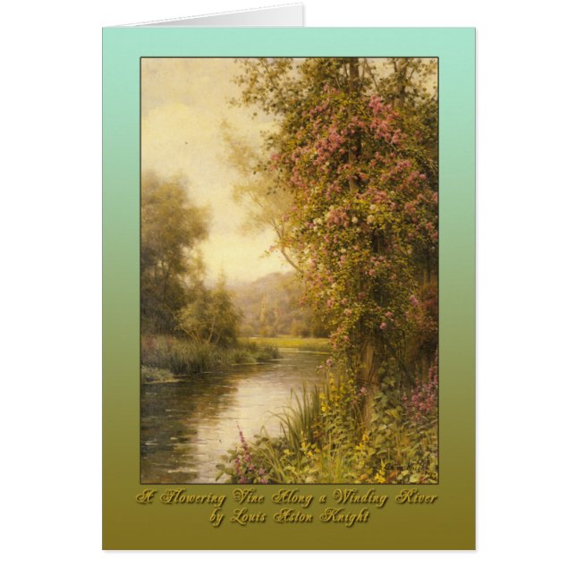 巻上げの川に沿う花盛りのつる植物 (正面)