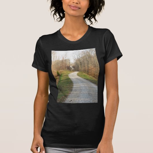 巻上げの田舎道 Tシャツ (正面)