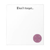 巻九の万華鏡のように千変万化するパターン十 ノートパッド (正面)