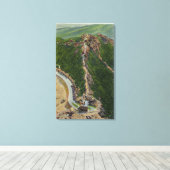 巻回遊歩道の空中表示,城,山頂 キャンバスプリント (インサイチュ (ウッドフロア))