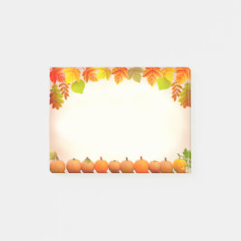 巻物に描かれた紅葉とカボチャ ポストイット