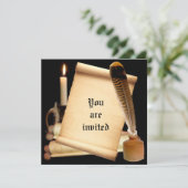 巻物招待状テンプレート 招待状 (スタンド正面)