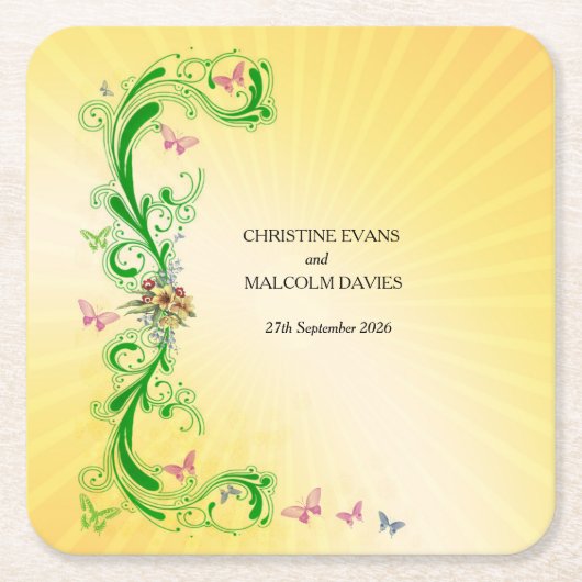 巻物 スクエアペーパーコースター (正面)