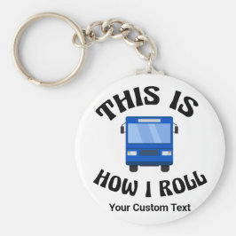 市おもしろいバスの運転私の転がカスタム方 キーホルダー