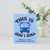 市おもしろいバスの運転私の転がカスタム方 ポストカード (スタンド正面)
