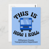 市おもしろいバスの運転私の転がカスタム方 ポストカード (正面/裏面)