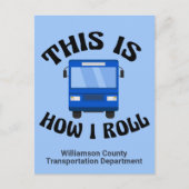 市おもしろいバスの運転私の転がカスタム方 ポストカード (正面)