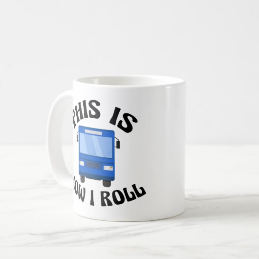 市おもしろいバスの運転私は転が コーヒーマグカップ (正面左)
