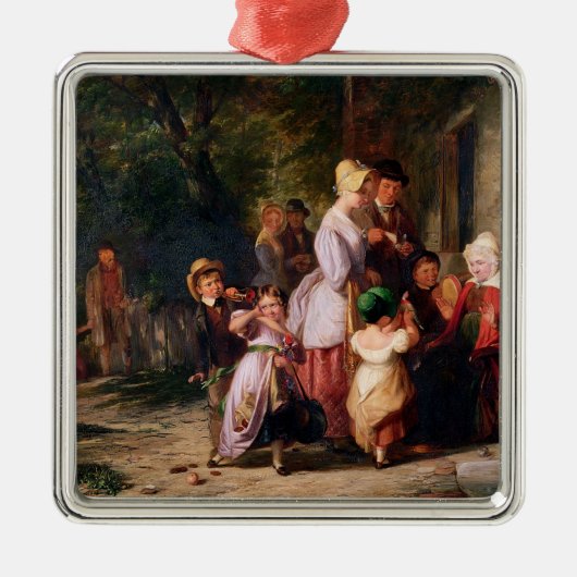 市から戻ること メタルオーナメント (正面)