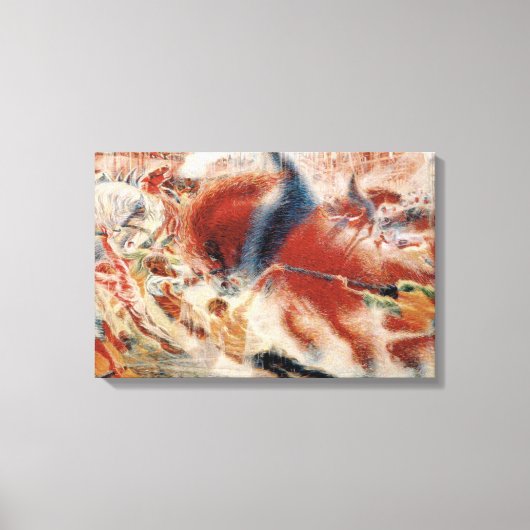 市が上る（ウンベルト・ボッチョーニ） キャンバスプリント (正面)