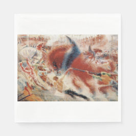 市が上る（ウンベルト・ボッチョーニ） スタンダードランチョンナプキン