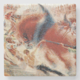 市が上る（ウンベルト・ボッチョーニ） ストーンコースター