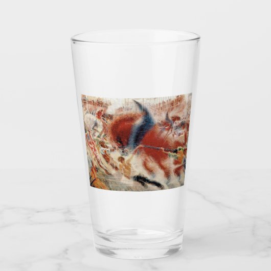 市が上る(ウンベルト・ボッチョーニ) タンブラーグラス (正面)