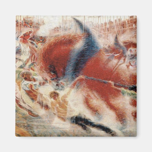 市が上る（ウンベルト・ボッチョーニ） マグネット (正面)