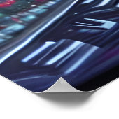 市と火素晴らし炉 | AIアートポスター ポスター (角)