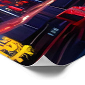 市と花火 | AIアートポスター ポスター (角)