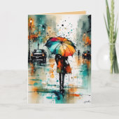 市の夏の雨2 カード (正面)