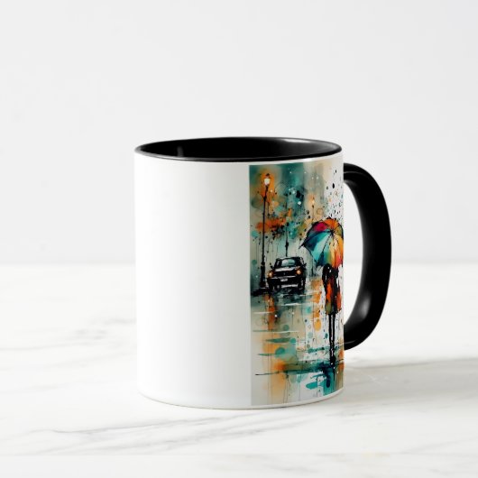 市の夏の雨2 マグカップ (正面右)