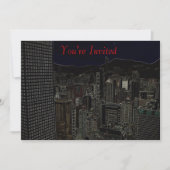 市の屋上 招待状 (正面)