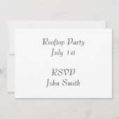 市の屋上 招待状 (裏面)