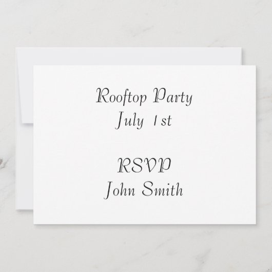 市の屋上 招待状 (裏面)