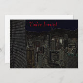 市の屋上 招待状 (正面/裏面)