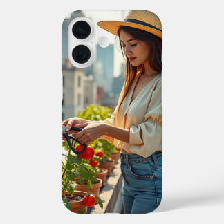 市の気にハートの手 iPhone 16ケース