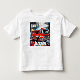 市の消防車 トドラーTシャツ